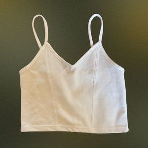 white corset crop top